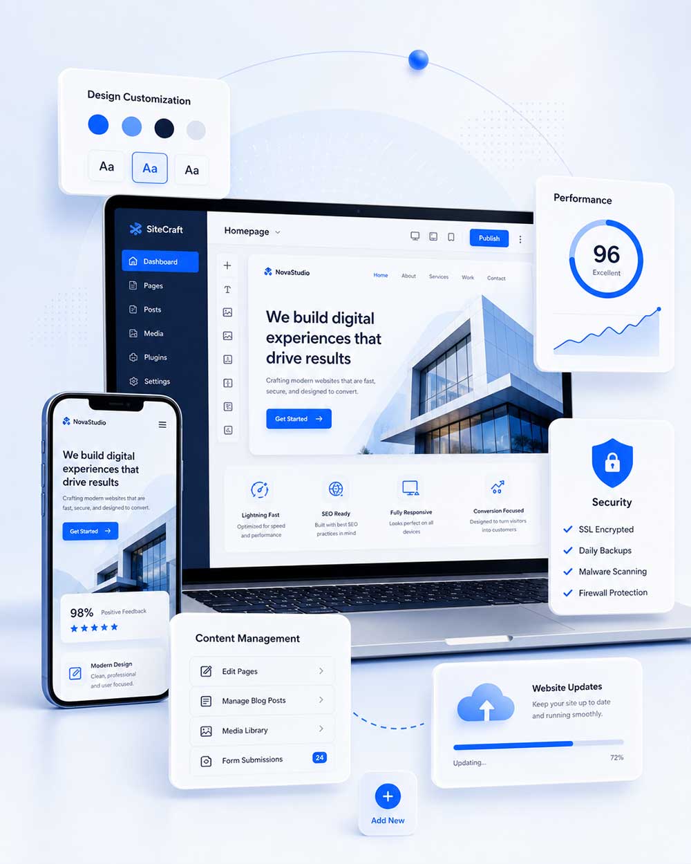 A Custom Website You Can Manage and Your Customers Can Trust